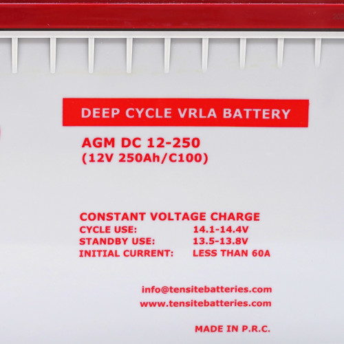 Batería AGM 12V 250Ah Tensite