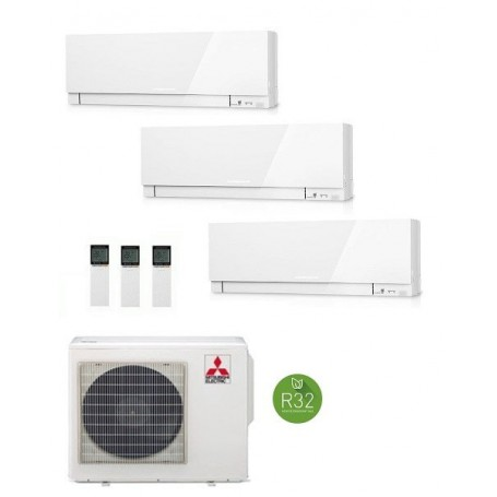 Mitsubishi Electric MXZ-3F54VF + MSZ-EF25VGK + MSZ-EF25VGK + MSZ-EF25VGK Kit 3x1 -Aire Acondicionado Mitsubishi Electric MXZ-3F54VF + MSZ-EF25VGK + MSZ-EF25VGK + MSZ-EF25VGK Kit 3x1 -Aire Acondicionado