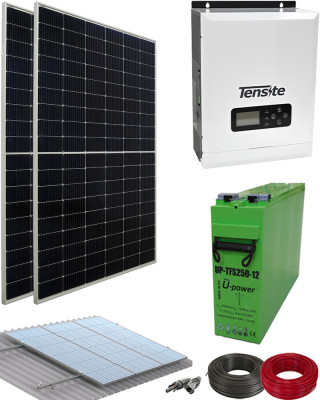 Kit Solar Fotovoltaico Aislada 1000W 12V 3000Whdia