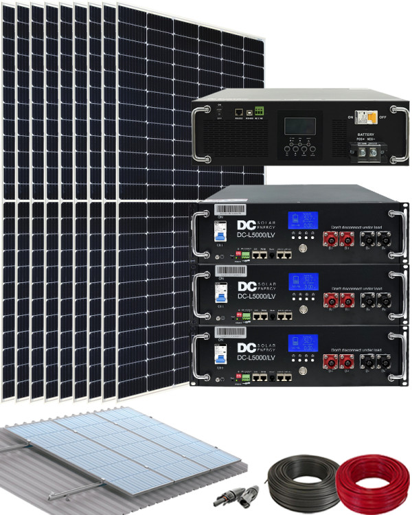 Kit Placas Solares para Instalación Solar Aislada 5500W 48V DC Solar