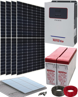 Kit Solar Instalacion Aislada 3000W 24V 6000Whdia
