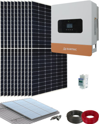 Kit Solar Autoconsumo Fotovoltaico para Instalación Placas Solares en Casa con Inversor Híbrido Suntaic STH6M-2/GEN 6000W