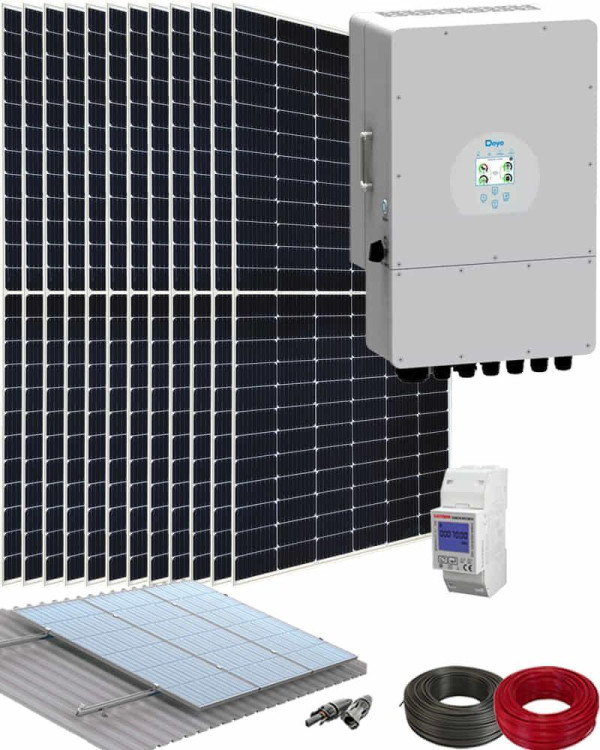 Kit para Instalar Placas Solares en Casa para Autoconsumo con Inversor Deye 8000W Kit para Instalar Placas Solares en Casa para Autoconsumo con Inversor Deye 8000W