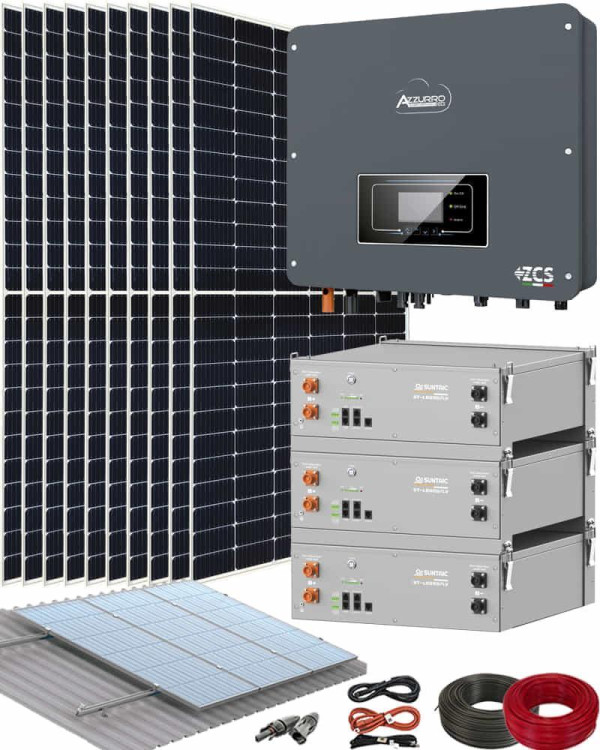 Kit Instalación de Placas Solares con 3 Baterías Suntaic 5kWh