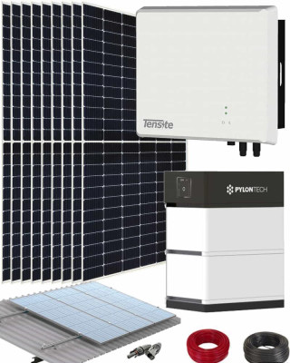 Kit Fotovoltaico para Instalar Placas Solares en Casa Híbrido Tensite 3kW con 7.1kWh Pylontech