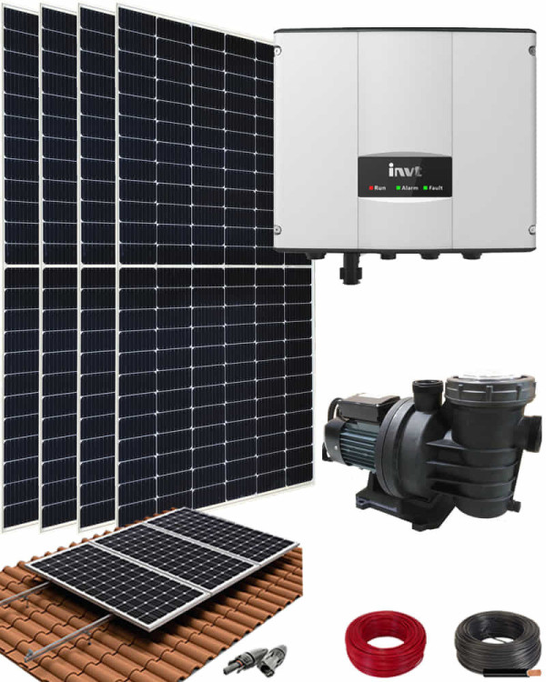 Kit Depuradora Solar con bomba 0.75cv para piscina Kit Depuradora Solar con bomba 0.75cv para piscina