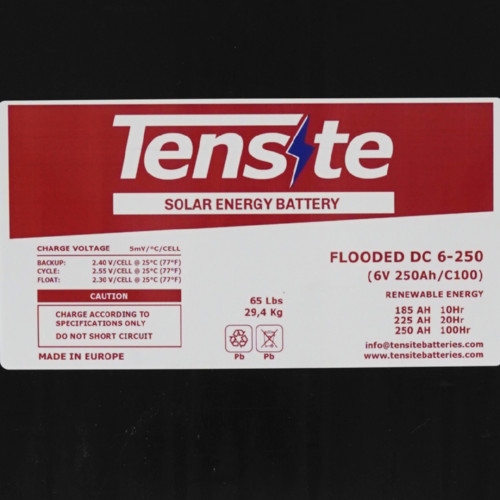 Batería 6V 250Ah Tensite